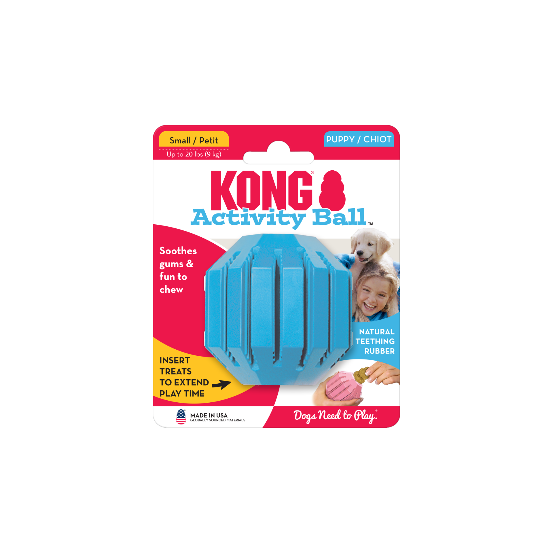 slide 2 of 4, KONG Puppy Activity Ball Sm, 1 ct