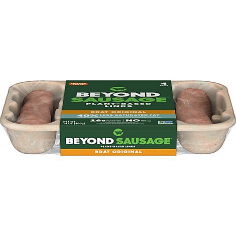 slide 1 of 1, Beyond Meat Beyond Sausage Plant Based Brat Original Dinner Sausage Links - 14 Oz, 14 oz