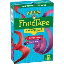 Annie's Homegrown Organic Strawberry And Berry Really Peely Fruit Tape Variety Pack