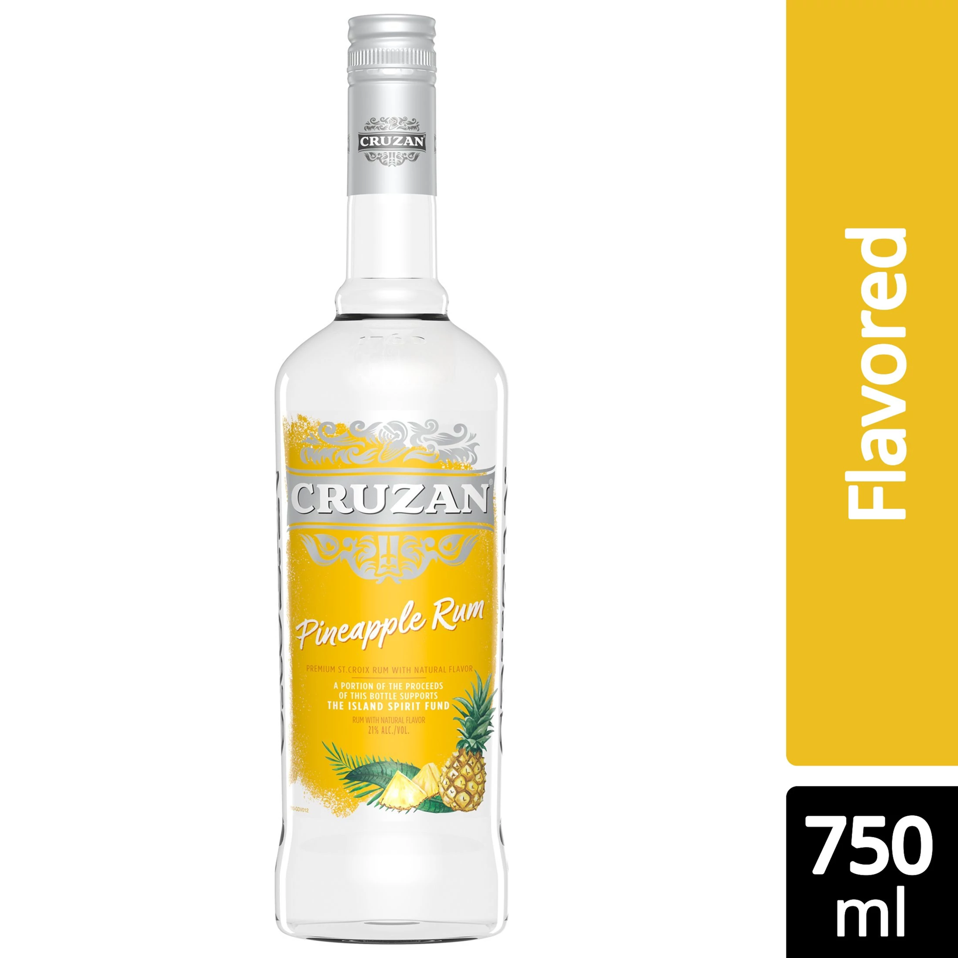 slide 1 of 3, Cruzan Pineapple Flavored Rum 750 ml, 750 ml