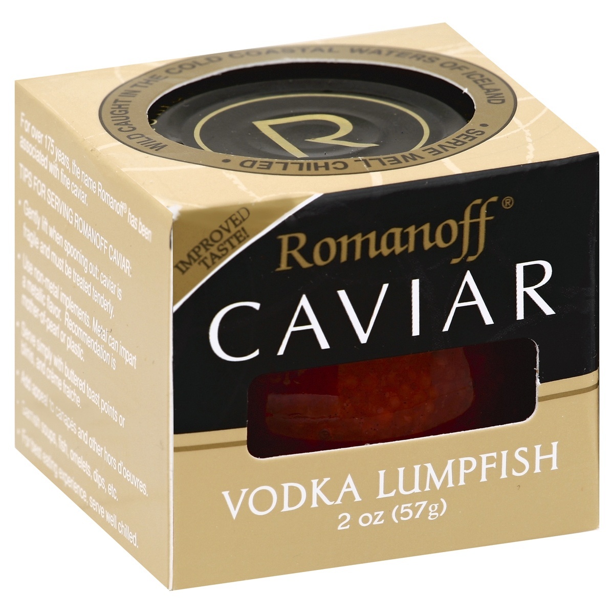 slide 1 of 8, Romanoff Vodka Lumpfish Caviar, 2 oz