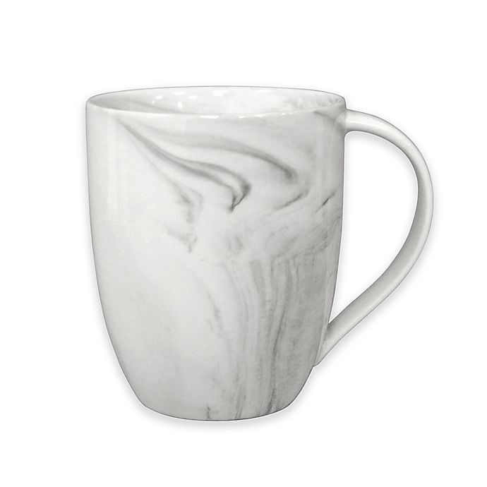 slide 1 of 2, Artisanal Kitchen Supply Coupe Marbleized Mug - Grey/White, 1 ct