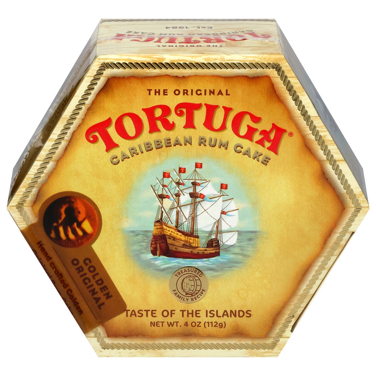 slide 1 of 4, Tortuga Caribbean Rum Golden Original Cake 4 oz, 4 oz