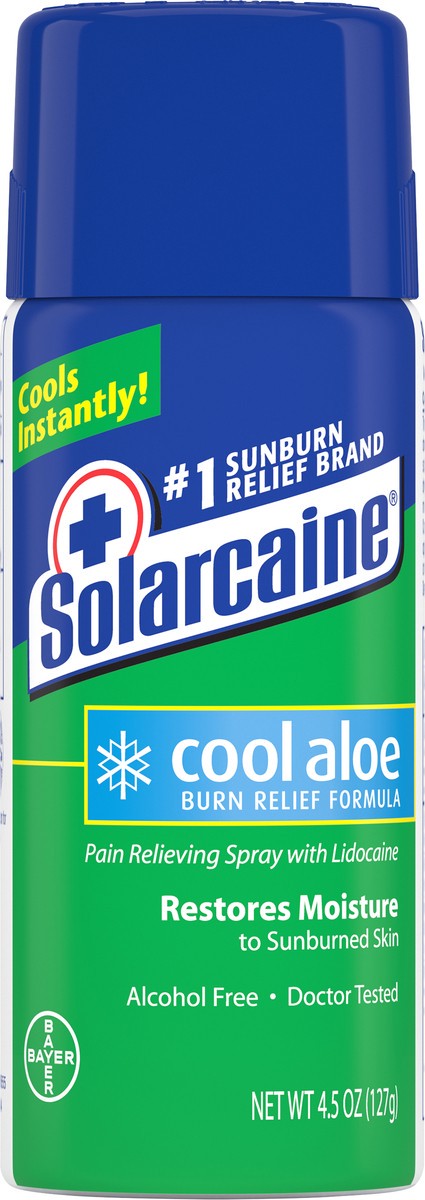 slide 5 of 8, Solarcaine Cool Aloe Burn Relief Spray 4.5 oz Aerosol, 4.5 oz