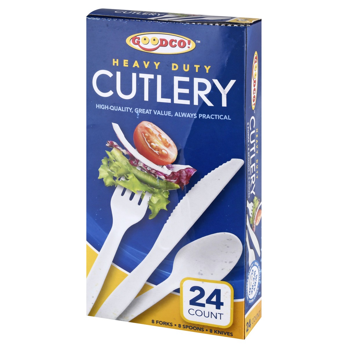 slide 2 of 11, GoodCo Heavy Duty Cutlery 24 ea, 24 ct