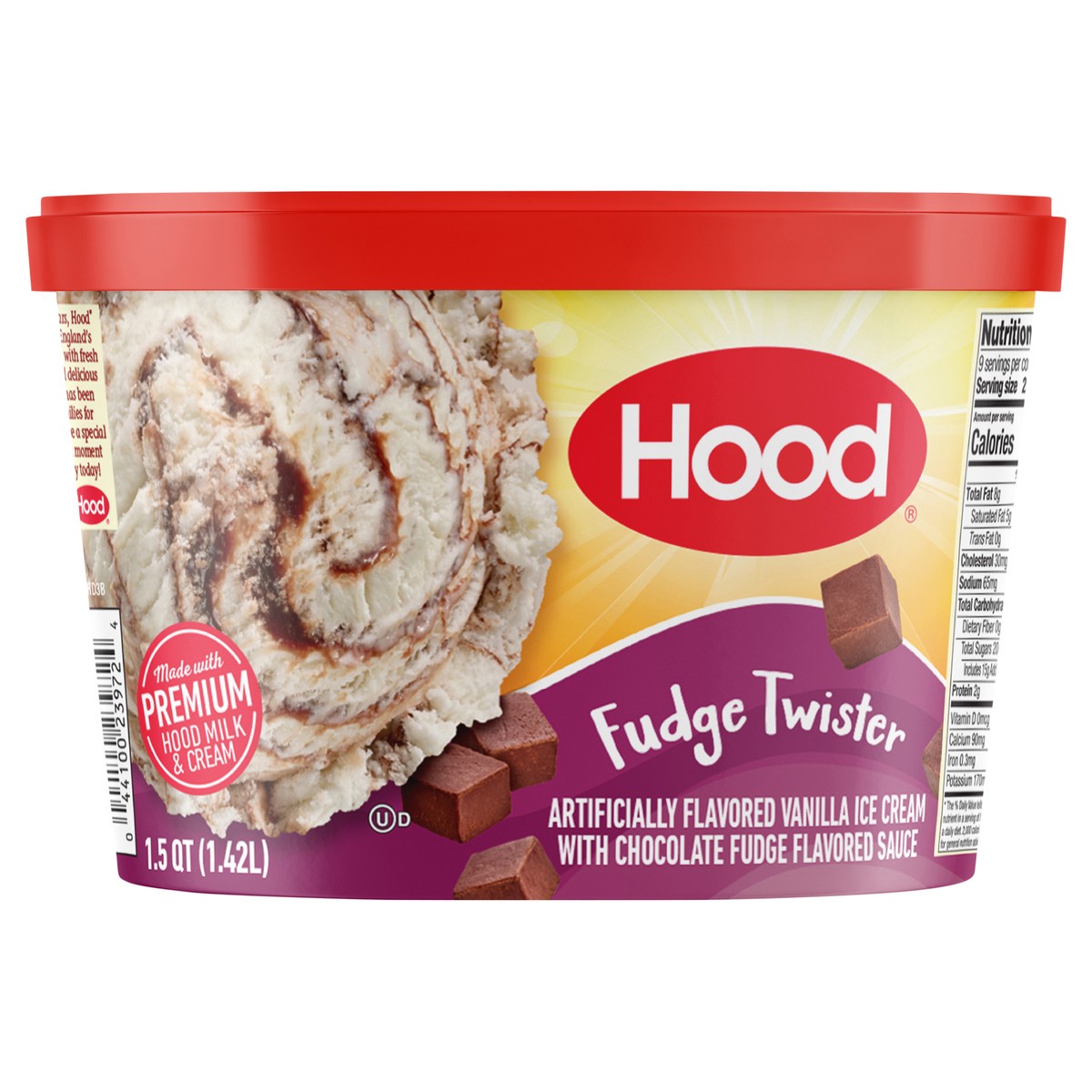 slide 1 of 3, Hood Fudge Twister Ice Cream, 1.5 Quarts, 1.5 qt