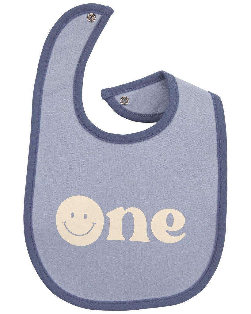 slide 3 of 3, Carter's Carters Baby 1st Birthday Teething Bib Blue OSZ, 1 ct