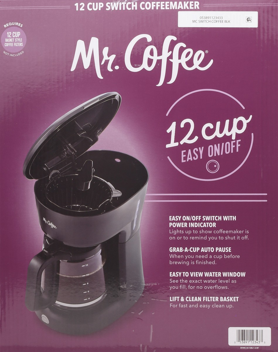 slide 5 of 12, Mr. Coffee 12 Cup Switch Coffeemaker 1 Each, 1 ct