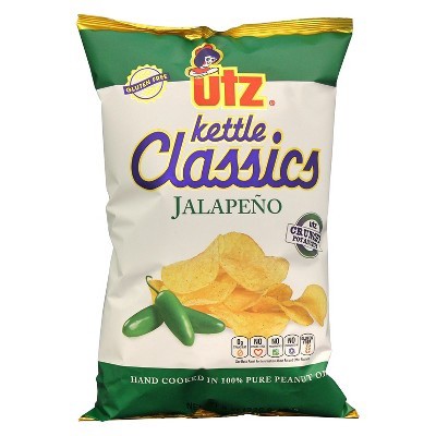 slide 1 of 1, Utz Jalapeno Kettle Chips, 8 oz