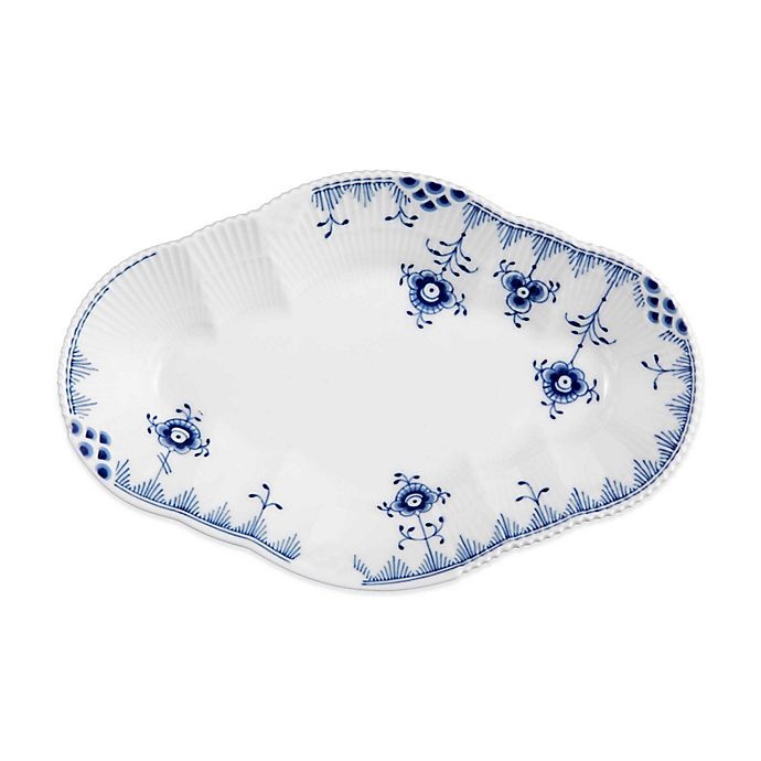 slide 1 of 3, Royal Copenhagen Elements Oval Accent Plate - Blue, 1 ct