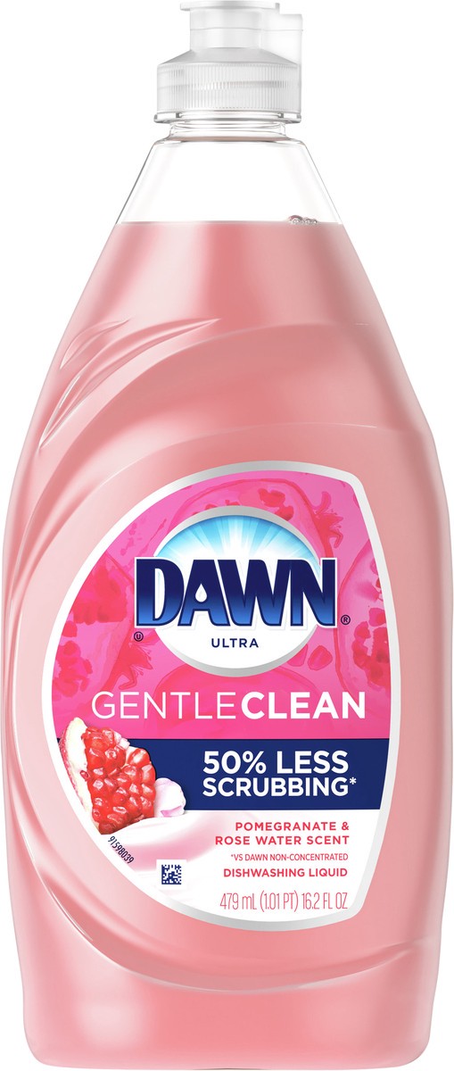 slide 3 of 3, Dawn Ultra Gentle Clean Pomegranate & Rose Water Scent Dishwashing Liquid 479 ml, 479 ml