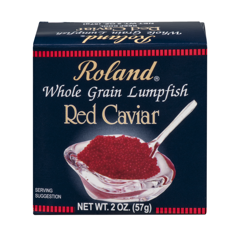 slide 1 of 1, Roland Whole Grain Lumpfish Red Caviar, 2 oz