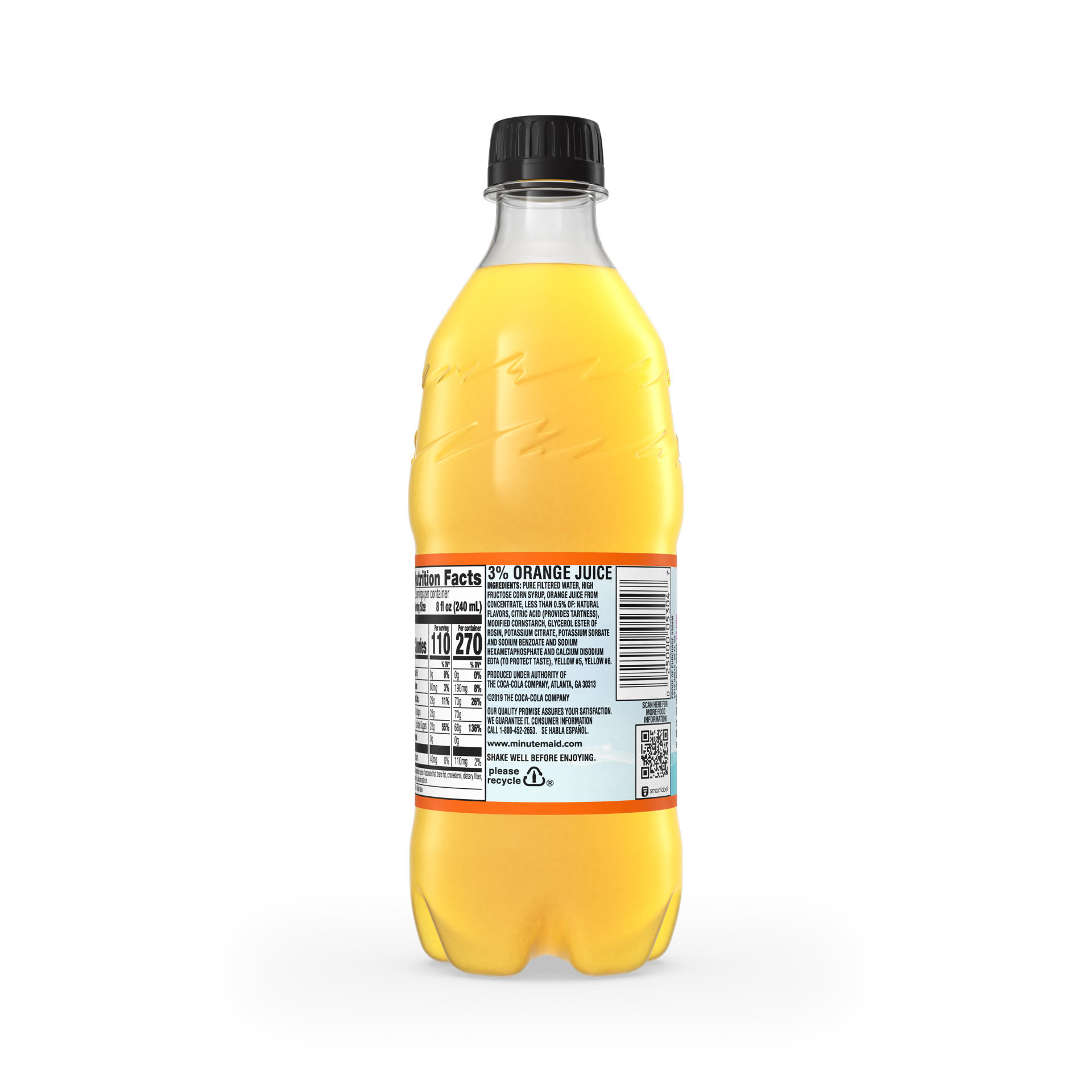 slide 2 of 4, Minute Maid Orangeade Bottle- 20 fl oz, 20 fl oz