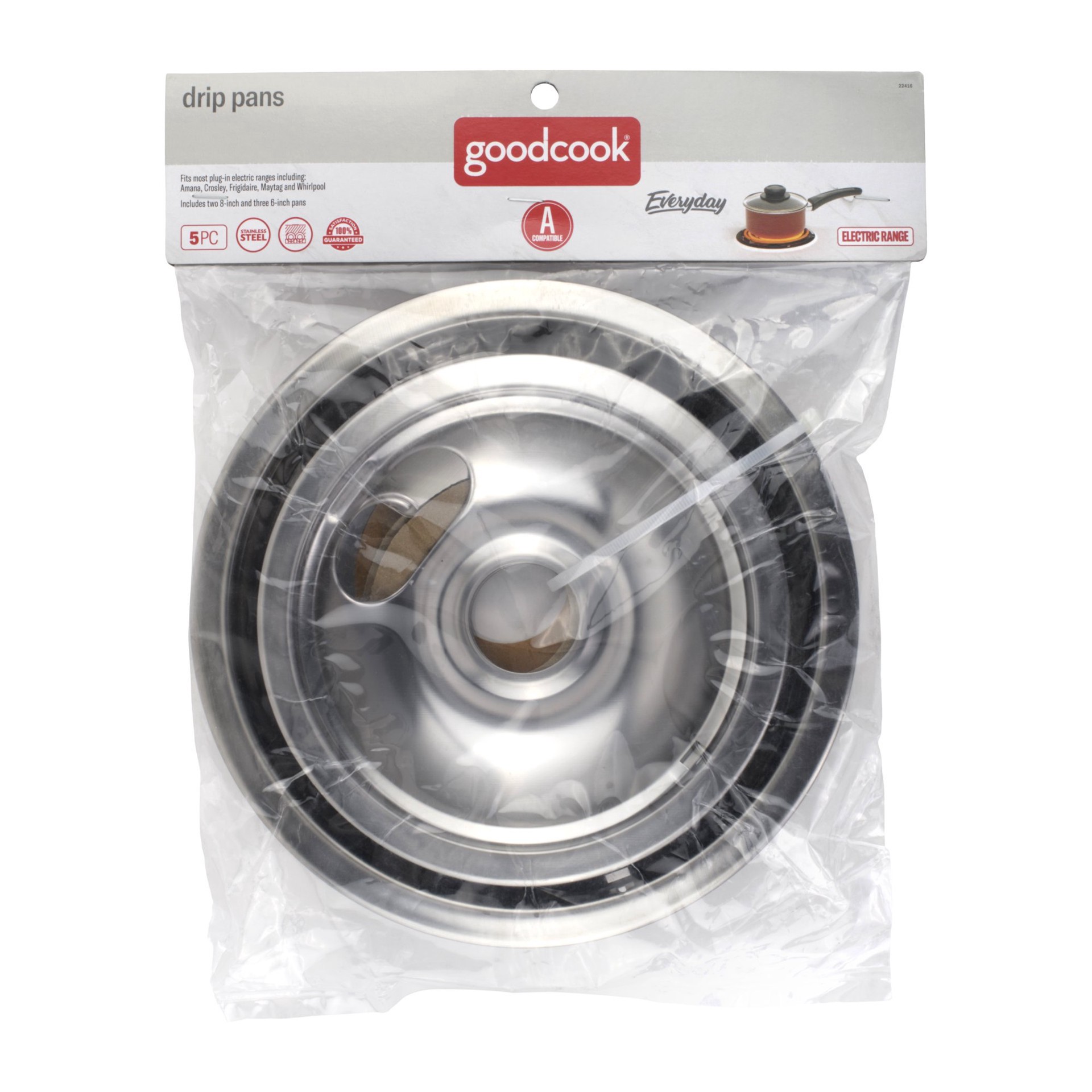 slide 1 of 1, GoodCook Drip Pans, 5 ct
