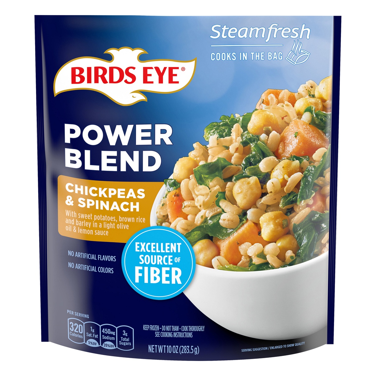 slide 1 of 10, Birds Eye Steamfresh Superfood Blends Chickpeas & Spinach, 10 oz