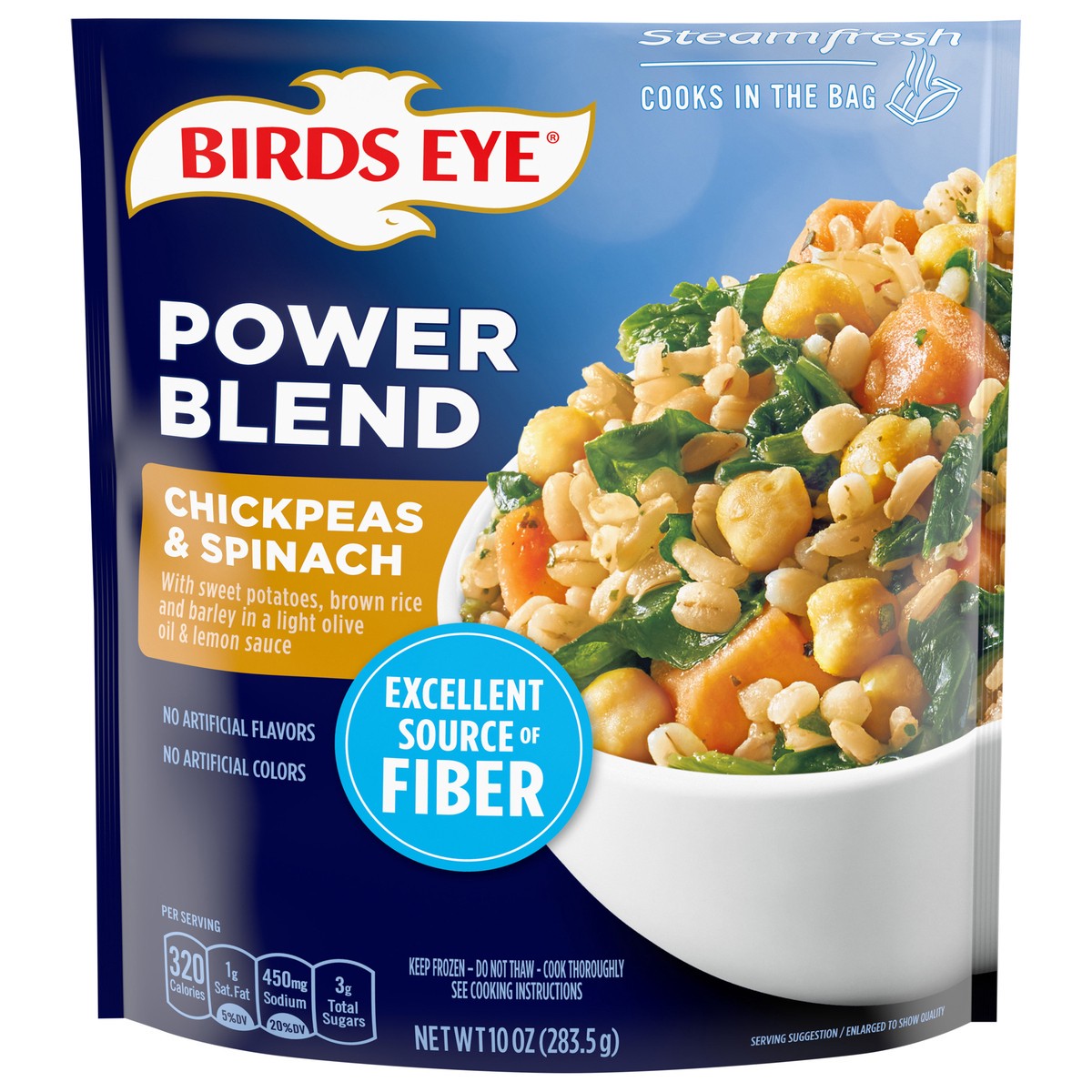 slide 1 of 9, Birds Eye Chickpeas & Spinach Power Blend 10 oz, 10 oz