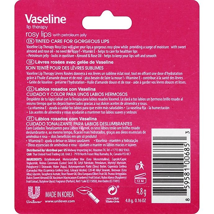 slide 3 of 3, Vaseline Lip Therapy Rosy Lips with Petroleum Jelly, 16 oz