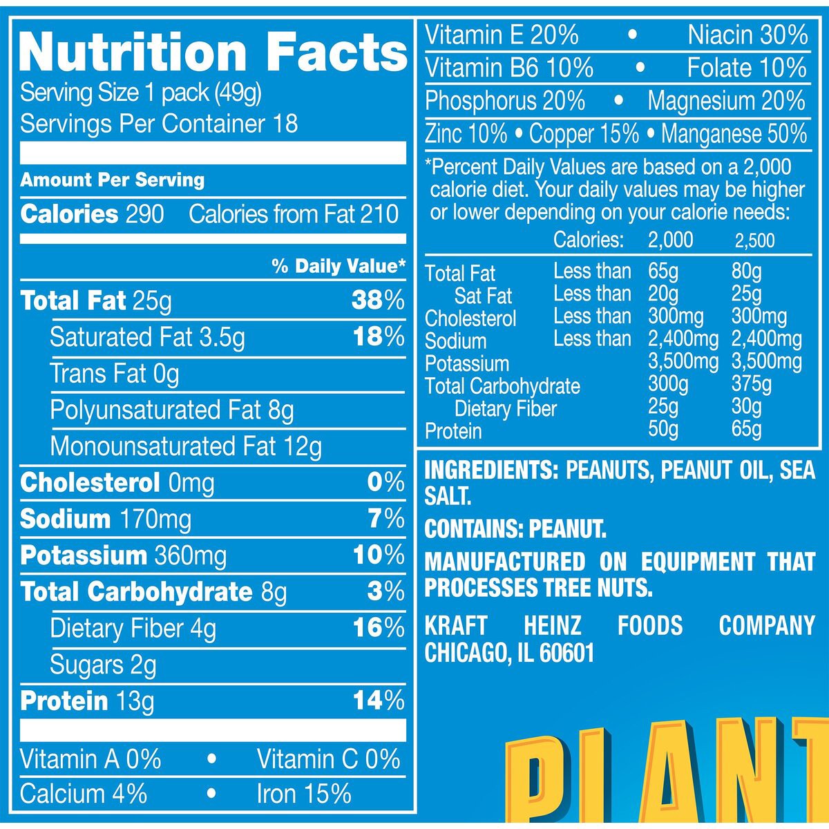 slide 9 of 9, Planters Salted Peanuts, 18 ct Box, 1.75 oz Packs, 18 ct