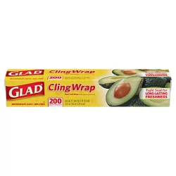 Glad Plastic Wrap Cling Wrap 200 Sq. Ft. - Each
