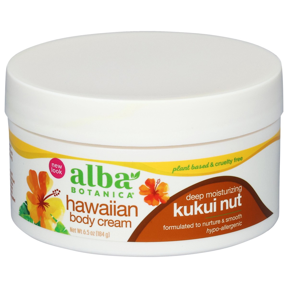 slide 1 of 8, Alba Botanica Hawaiian Kukui Nut Body Cream 6.5 oz, 6.5 oz