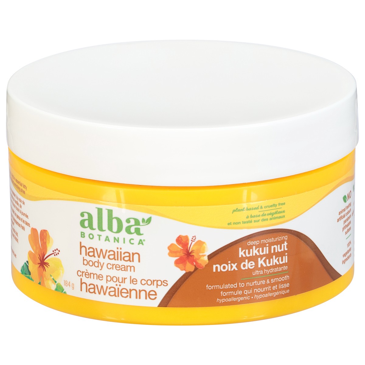 slide 1 of 8, Alba Botanica Deep Moisturizing Kukui Nut Hawaiian Body Cream, 6.5 oz