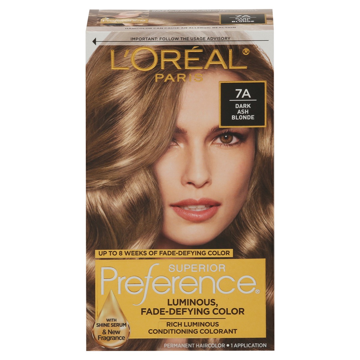 slide 1 of 9, L'Oréal Superior Preference Dark Ash Blonde 7A Permanent Hair Color 1 ea, 1 ct