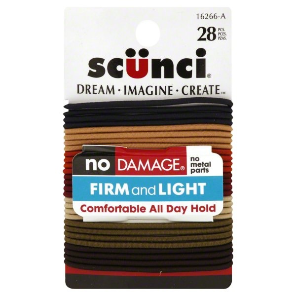 slide 1 of 1, scünci Firm and Light Ponytail Holders, 1 ct