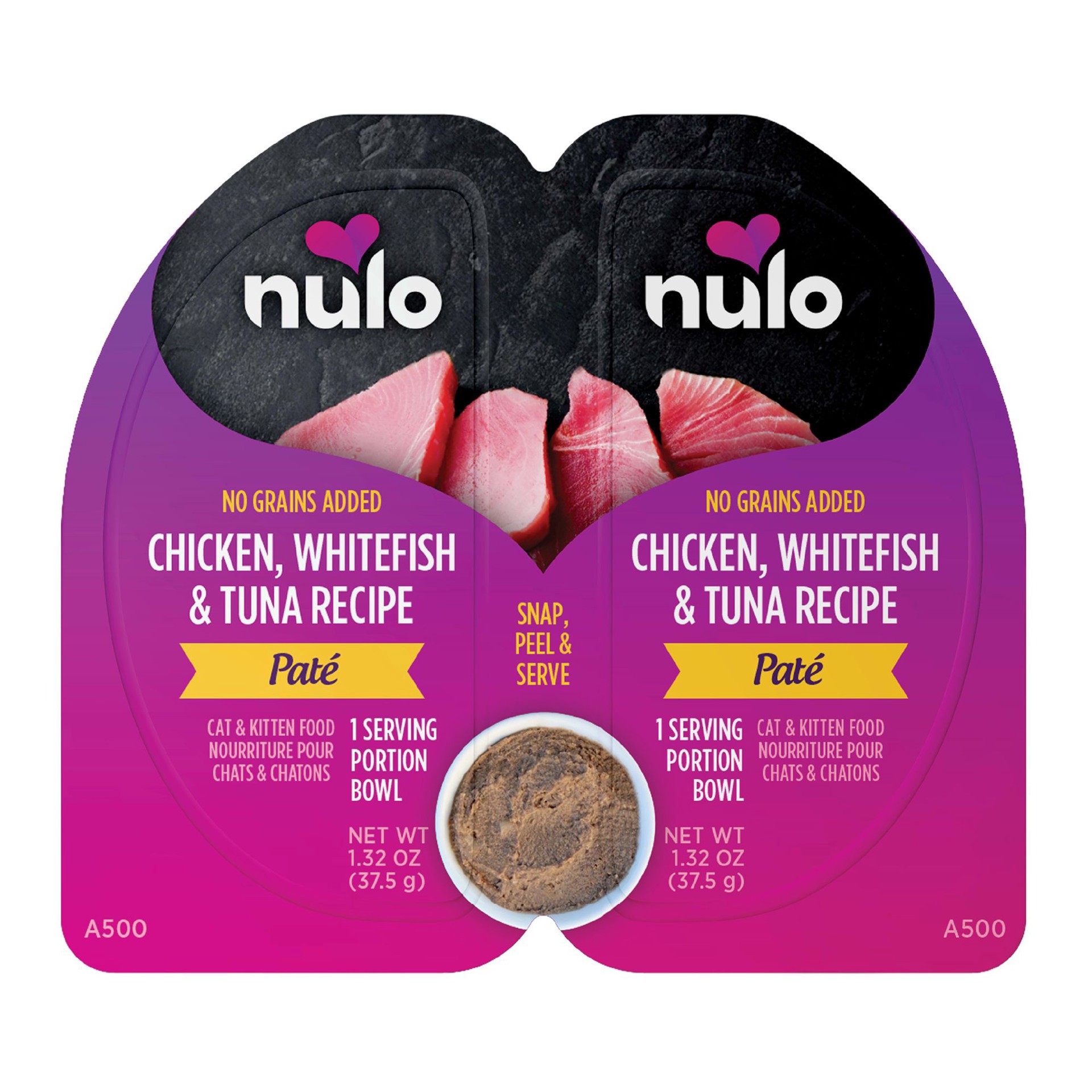 slide 1 of 1, Nulo Split Cup Cat And Kitten Food - Grain Free, Pate, 2.64 Oz, 2.6 oz