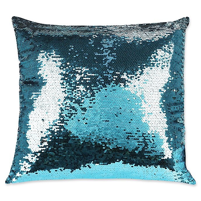 slide 1 of 1, As Seen on TV Shimmer Square Throw Pillow - Teal, 1 ct