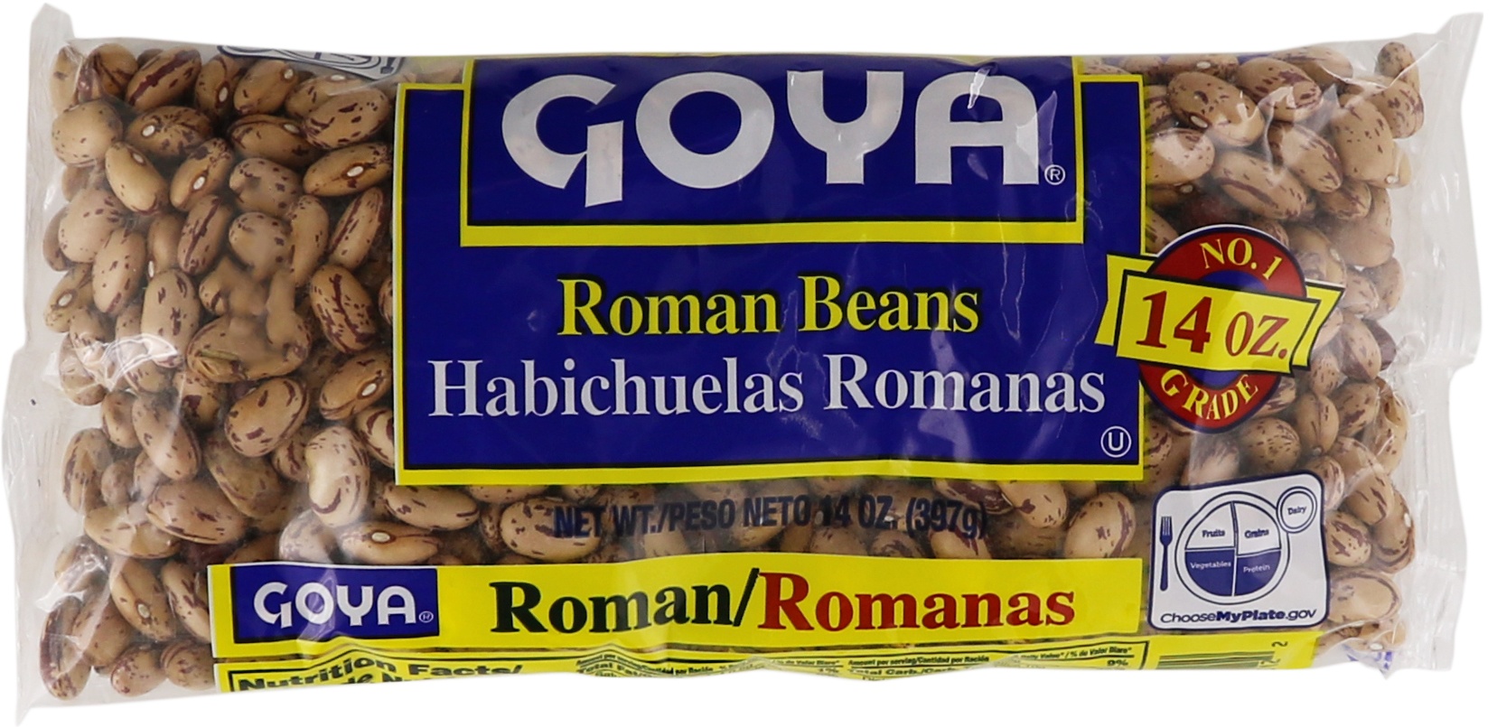 slide 1 of 1, Goya Beans Roman, 14 oz