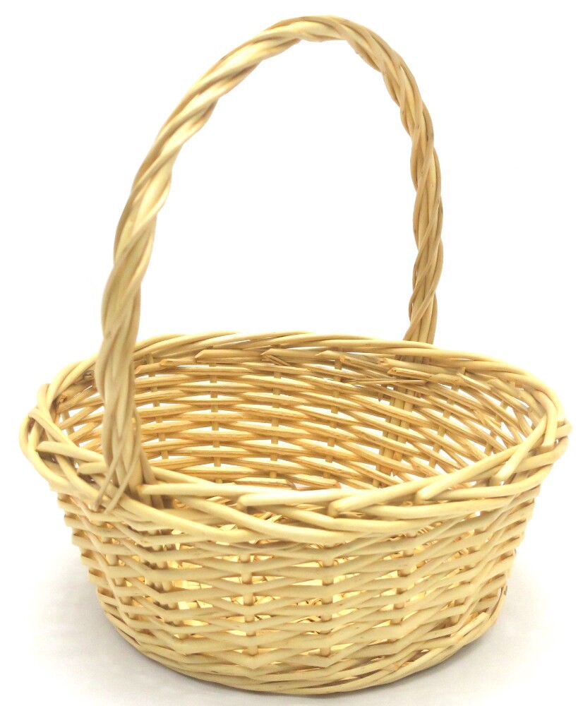 slide 2 of 3, Holiday Home Easter Split Willow Basket - Natural, 12 in