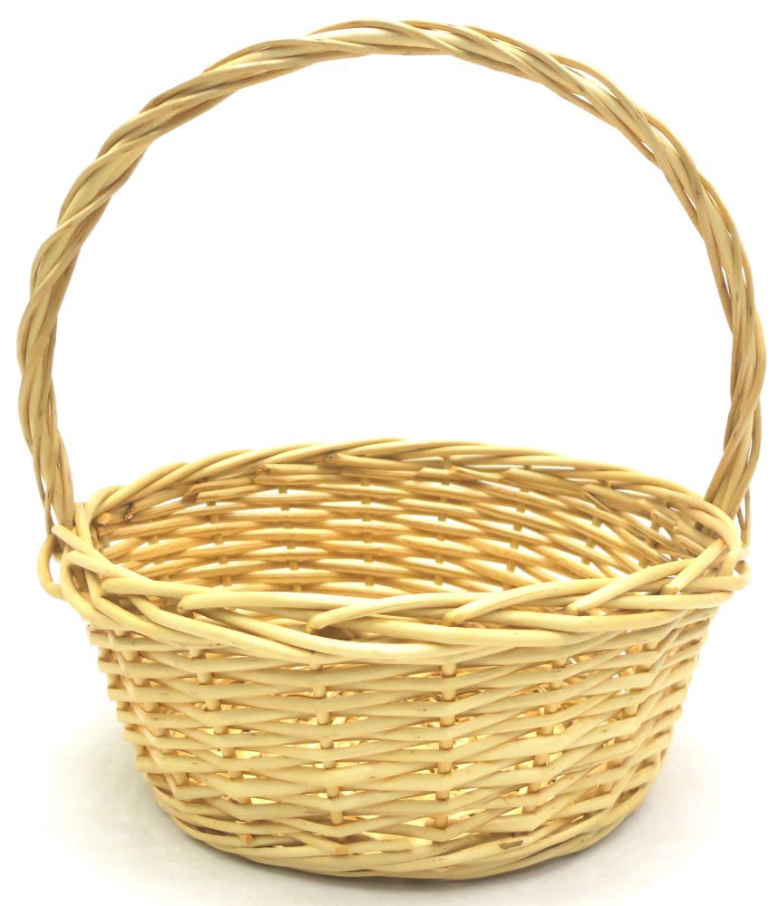 slide 3 of 3, Holiday Home Easter Split Willow Basket - Natural, 12 in