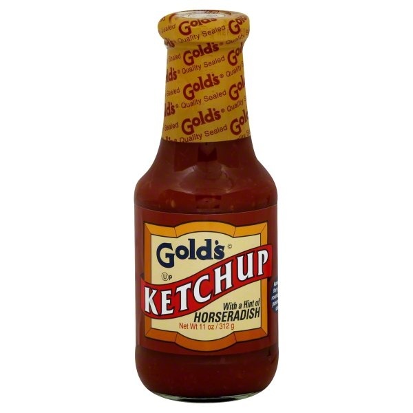 slide 1 of 1, Gold's Ketchup With A Hint Of Horseradish, 11 oz