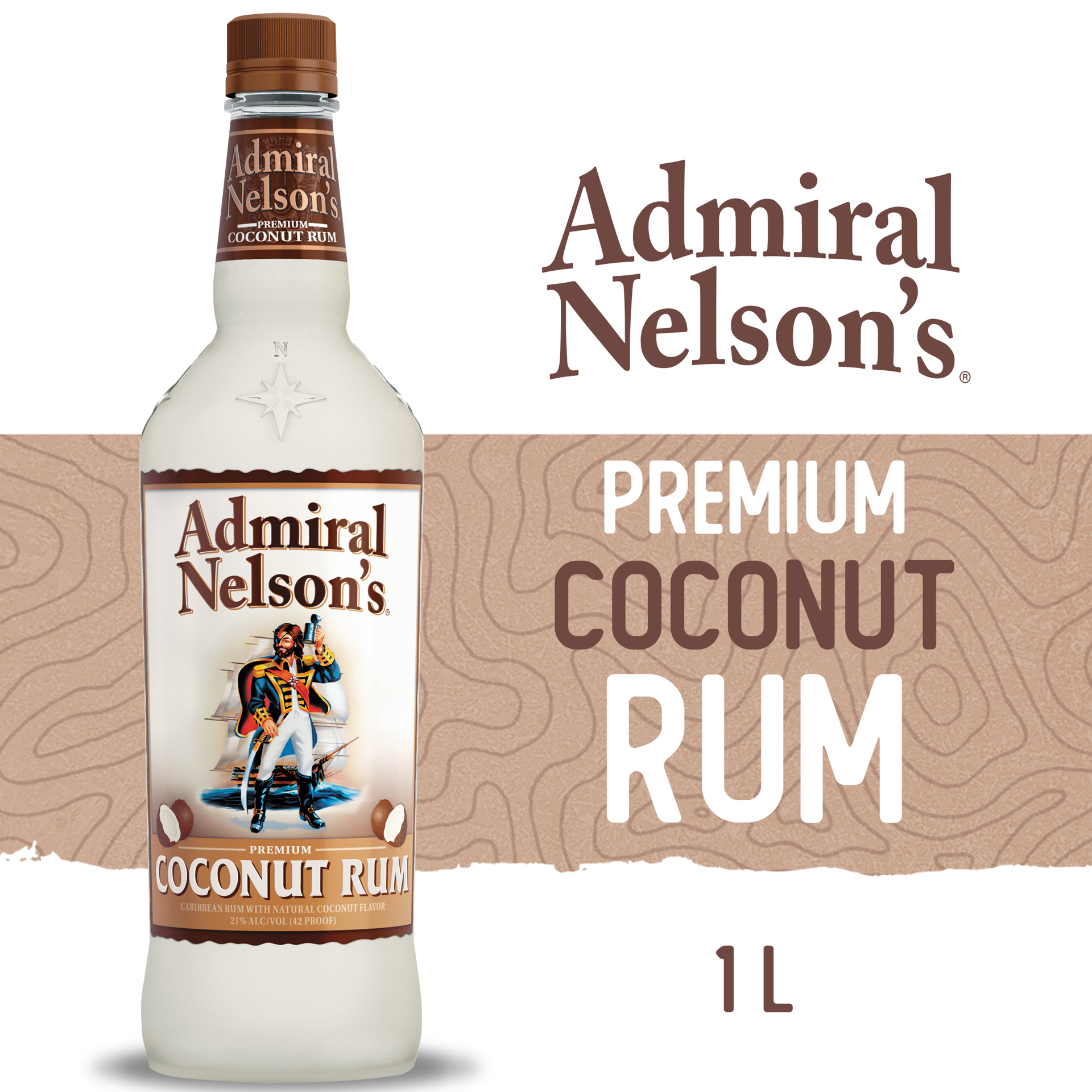 slide 2 of 3, Admiral Nelson's Coconut Rum, 1 liter