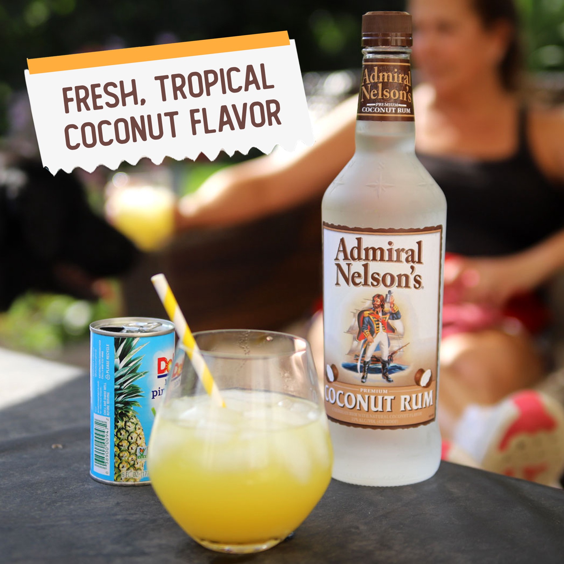 slide 3 of 3, Admiral Nelson's Coconut Rum, 1 liter