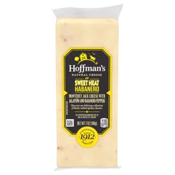 Hoffman's Sweet Heat Habanero Monterey Jack Cheese with Jalapeno & Habanero Peppers, 7 oz Block