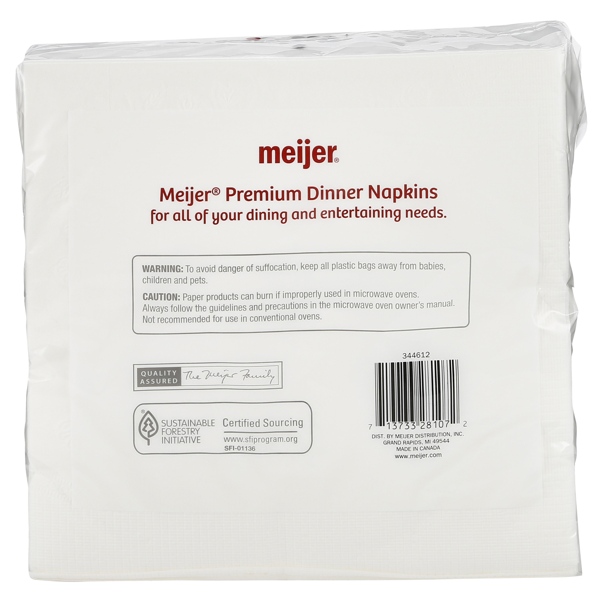 slide 5 of 5, Meijer Premium 3-Ply Dinner Napkins, 40 ct
