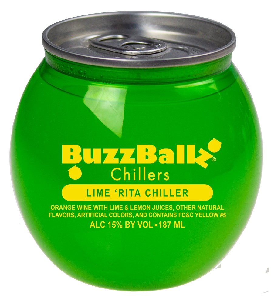 slide 1 of 4, BuzzBallz Lime Rita Chiller Chillers 187 ml, 187 ml