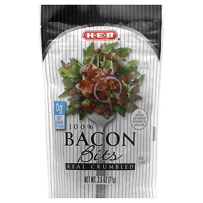 slide 1 of 1, H-E-B 100% Real Crumbled Bacon Bits, 2.5 oz