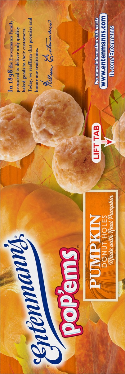 slide 8 of 9, Entenmann's Pop'ems Pumpkin Donut Holes, 15 oz