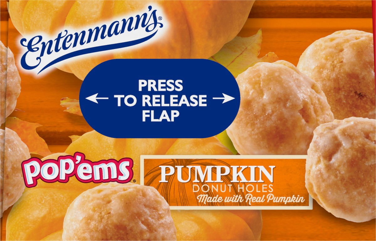 slide 9 of 9, Entenmann's Pop'ems Pumpkin Donut Holes, 15 oz