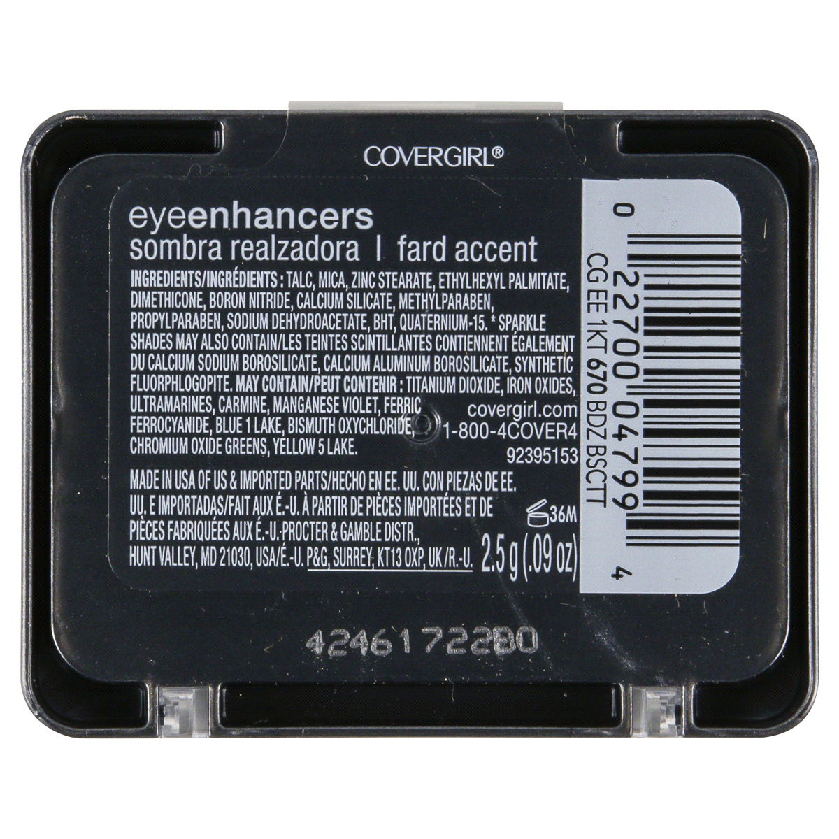 slide 2 of 2, COTY COVERGIRL COVERGIRL Eye Enhancers 1Kit Mono Shadows Bedazzled Biscotti, 670, 2.50 G 0.090 OZ, 0.09 oz