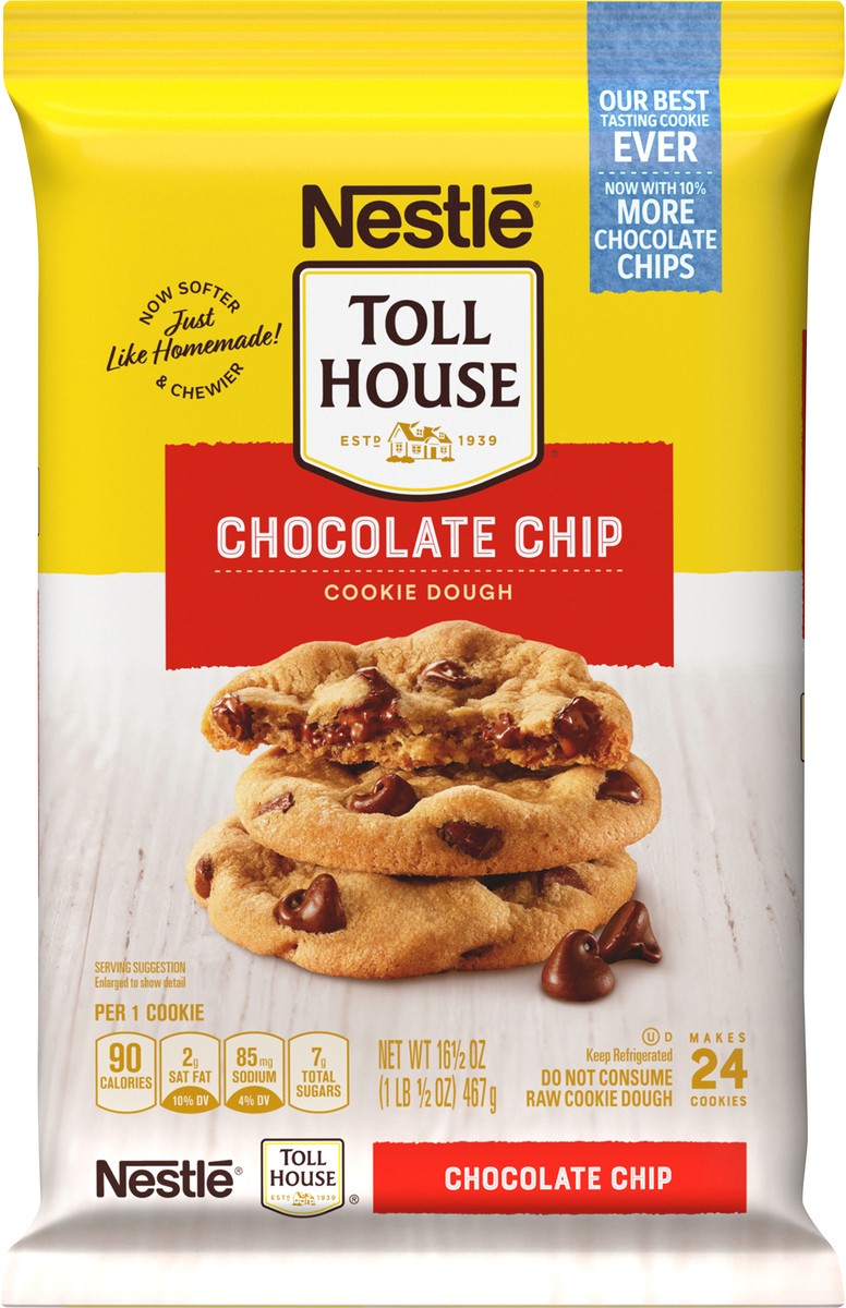 slide 4 of 7, Toll House Chocolate Chip Cookie Dough, 16.5 Oz, 16.5 oz