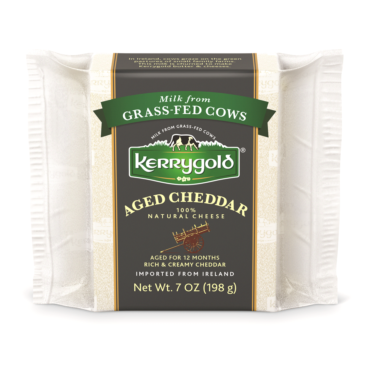 slide 1 of 2, Kerrygold Grass-Fed Aged Irish Cheddar, 7oz, 7 oz