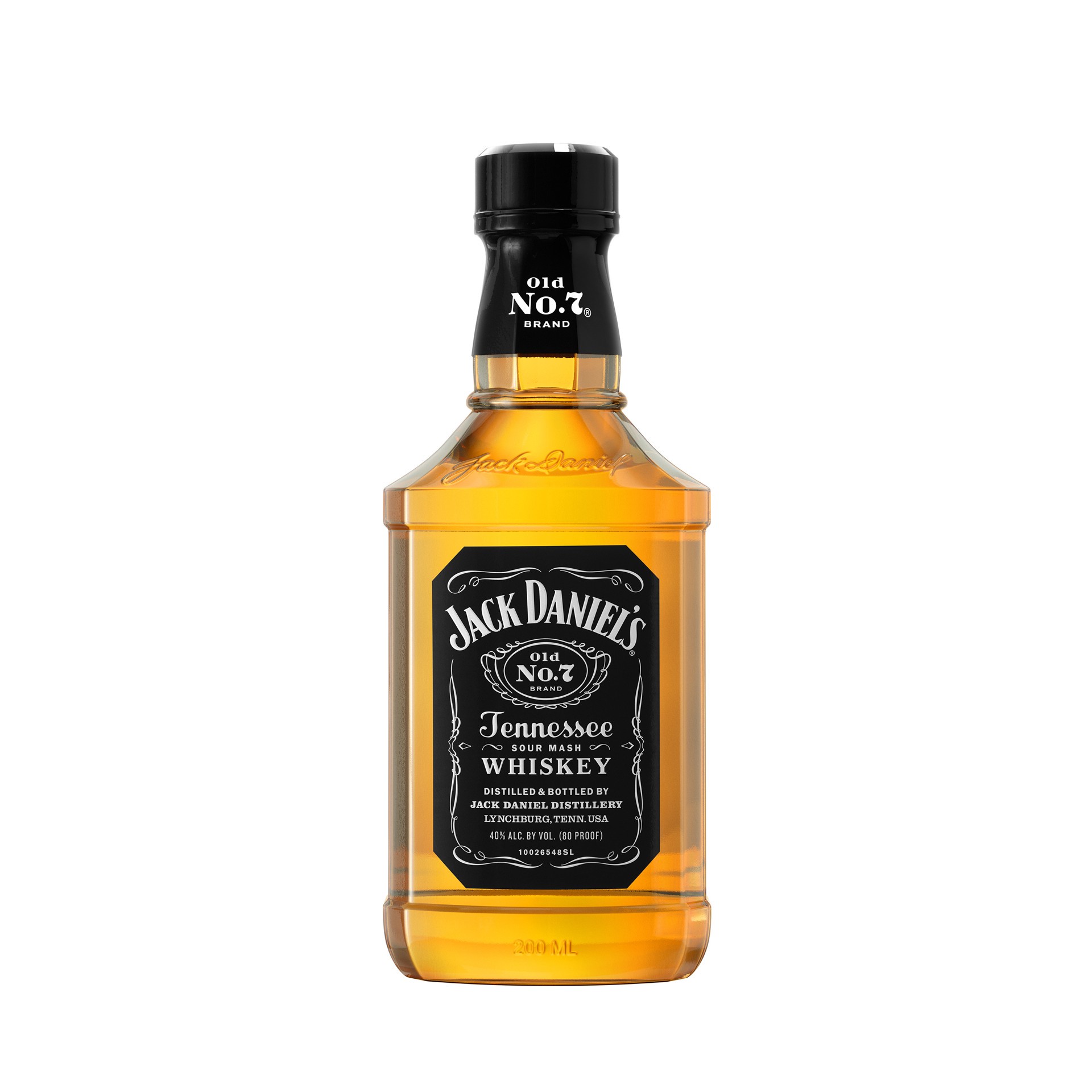 slide 1 of 8, Jack Daniel's Old No. 7 Tennessee Whiskey, 200 mL Bottle, 80 Proof, 200 ml