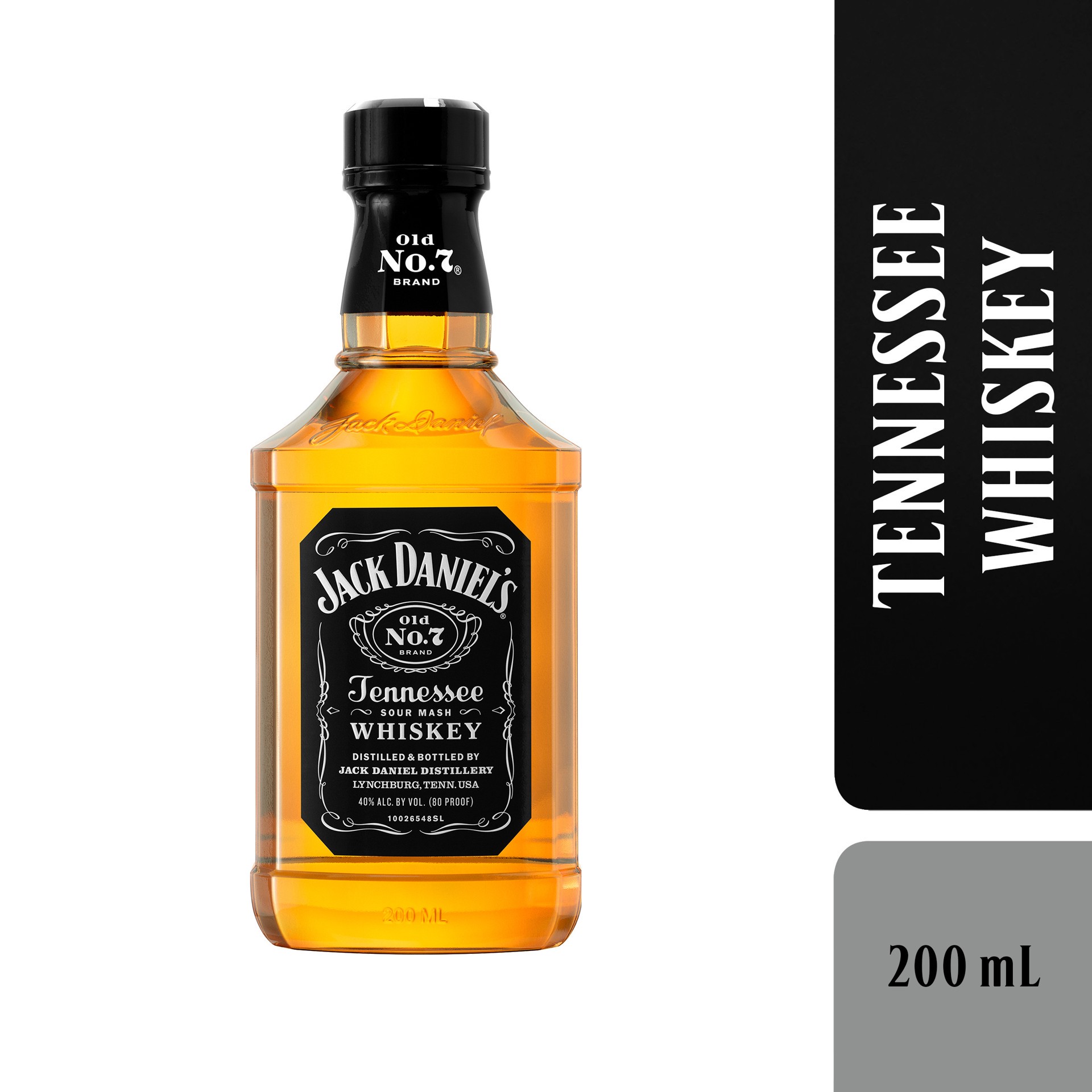 slide 5 of 8, Jack Daniel's Old No. 7 Tennessee Whiskey, 200 mL Bottle, 80 Proof, 200 ml