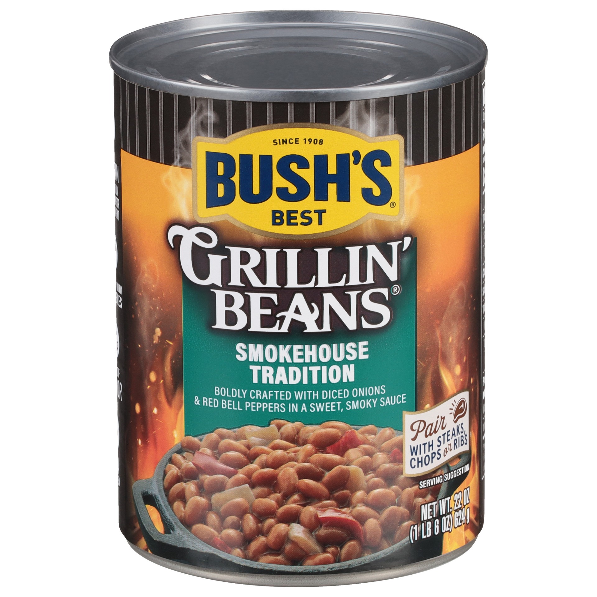 slide 3 of 5, Bush's Best Bush's Smokehouse Tradition Grillin' Beans 22 oz, 22 oz