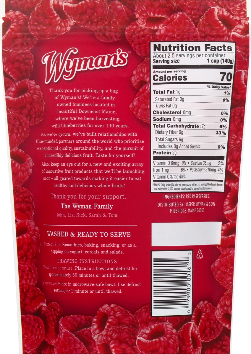 slide 12 of 12, Wyman's Red Raspberries 12 oz, 12 oz