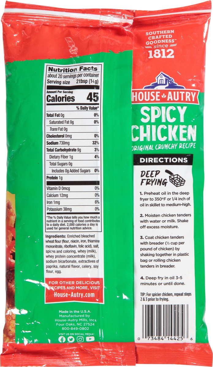 slide 9 of 12, House-Autry Original Crunchy Recipe Spicy Chicken 10 oz, 10 oz