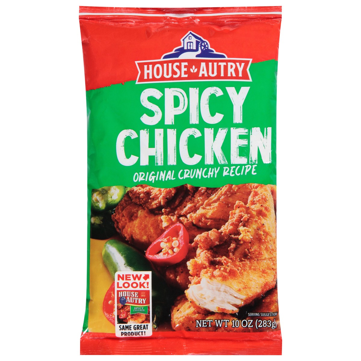 slide 1 of 12, House-Autry Original Crunchy Recipe Spicy Chicken 10 oz, 10 oz
